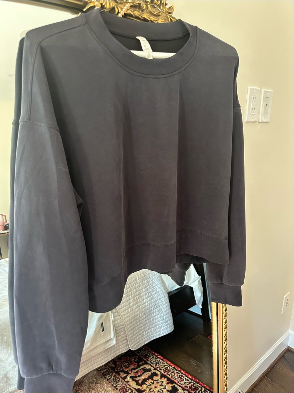 Lululemon Cropped Crewneck Sweatshirt - Charcoal